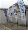 beach flag pole supplier  aluminium and fibreglass 